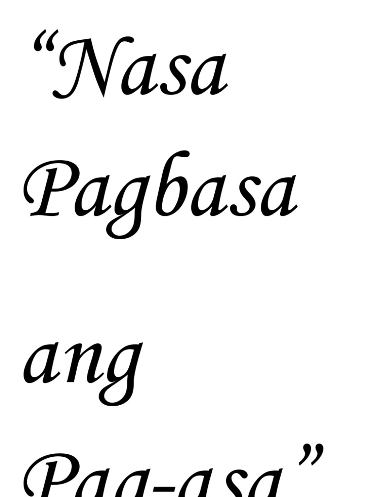 Nasa Pagbasa ang Pag-asa Slogan | PDF