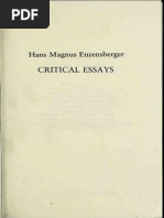 Enzensberger Hans Magnus Critical Essays