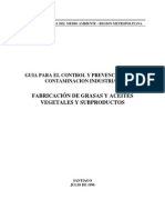 Guia Para El Control y Prevencion de La Contaminacion Industrial Fabricacion de Grasas y Aceites Vegetales y Subproductos