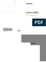 Lenovo s920 Ug English v1.0