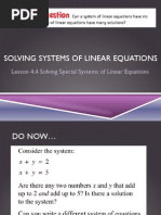 Lesson 4.4 - Solving Special Systems