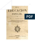 La Educacion Popular de Domingo Faustino  Sarmiento