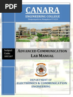 Advanced Communication Lab Manual PDF