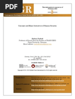 Concepts and Major Initiatives of Human Security