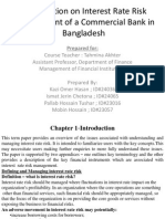 Interest Rate Risk Management of Prime bank