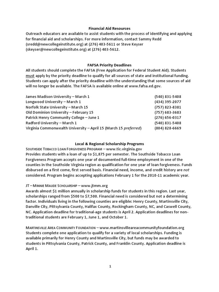 Financial Aid and Scholarship Guide | PDF | Tuition Payments | Government
