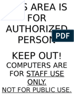 This Area Is FOR Authorized Person