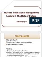 Lecture 3 The Role of Culture 2014-15