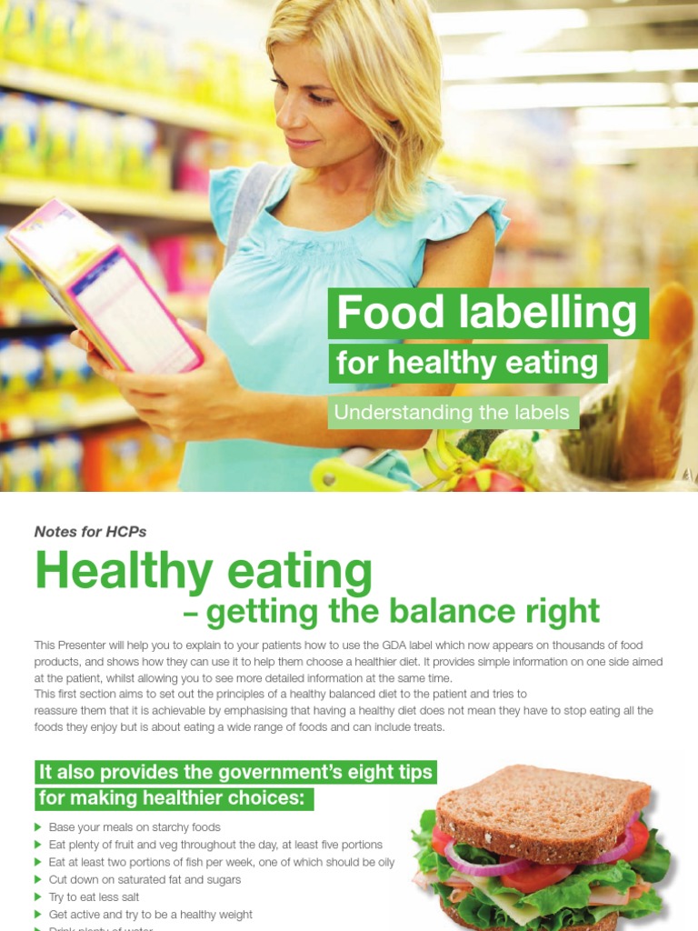Food Labelling: For Healthy Eating | PDF | Healthy Diet | Nutrition ...