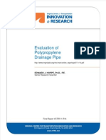 Evaluation of Polypropylene Drainage Pipe: Edward J. Hoppe, PH.D., P.E