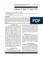 Edge Detection Techniques in Digital and Optical Image Processing