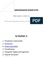 Logika Pemrograman Komputer: TKM 1602 / 2 SKS / C