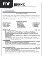 Director Manager Operations IT in Dallas Ft Worth TX Resume  Brett Beene 