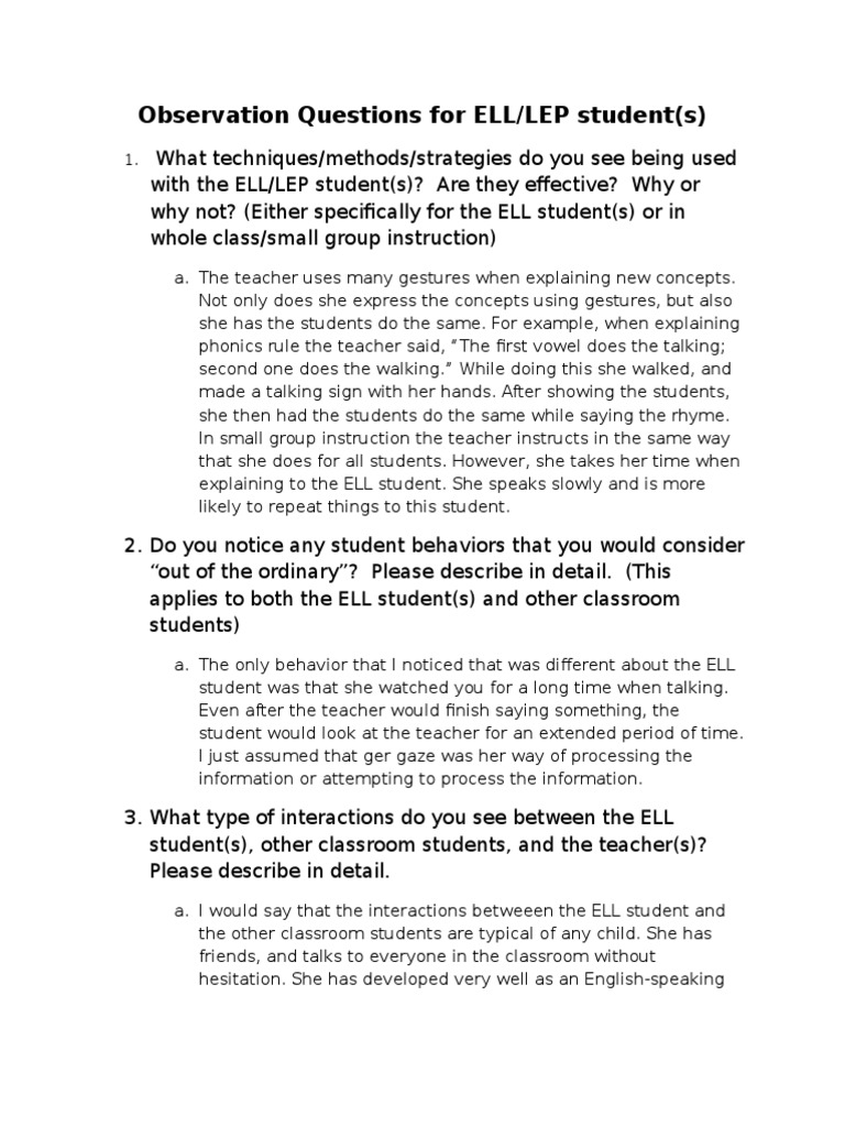 Observation paper essay image