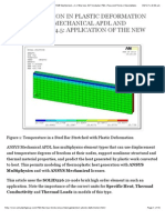 Heat Generation in Plastic Deformation using ANSYS® Mechanical APDL and Workbench v14.5