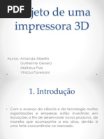 Projeto de Uma Impressora 3D