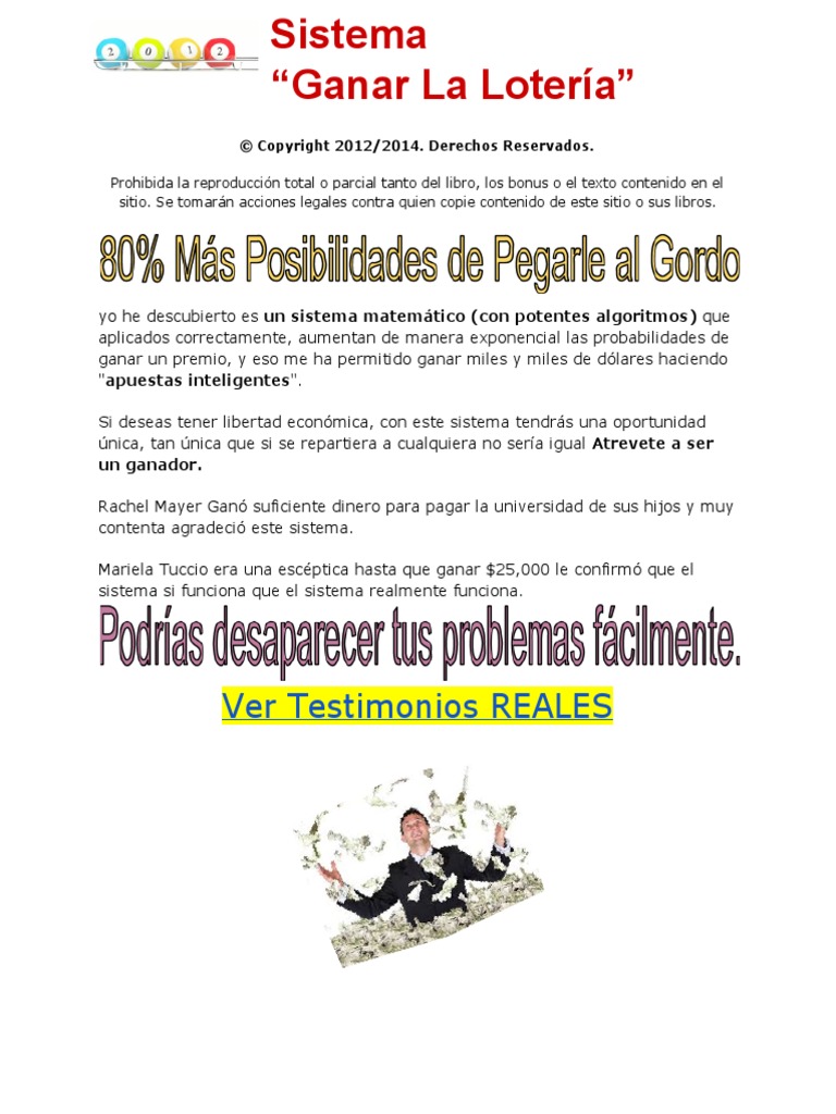 Sistema Ganar La Loteria Software Gratis