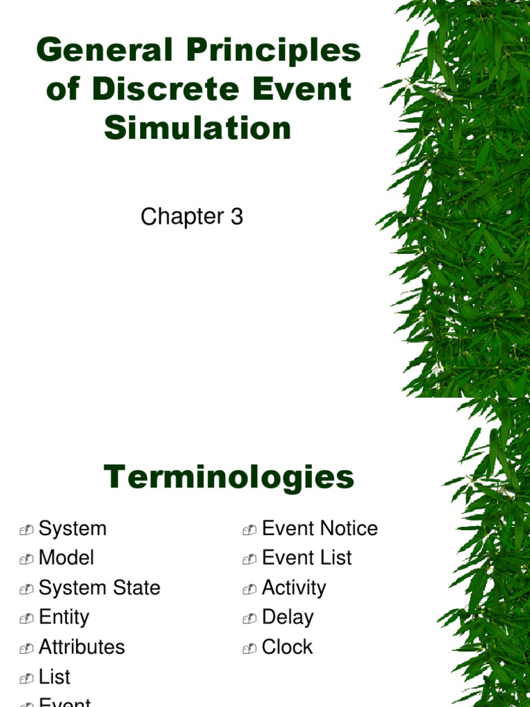 Principles of Discrete Event Simulation | PDF