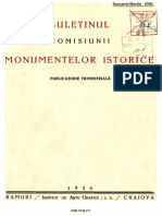 Buletinul Comisiunii Monumentelor Istorice 1926 Anul XIX PDF