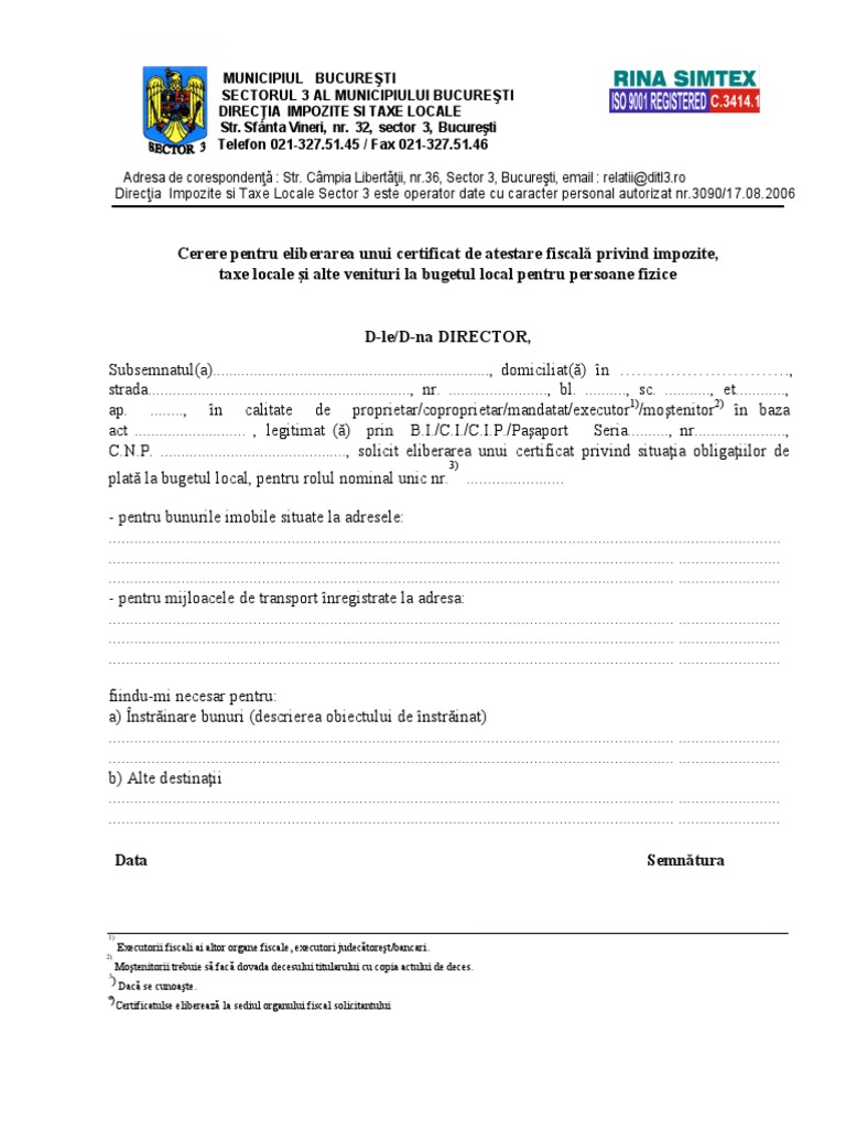 1 Cerere Pt Elib Cert Atest Fiscala Pf