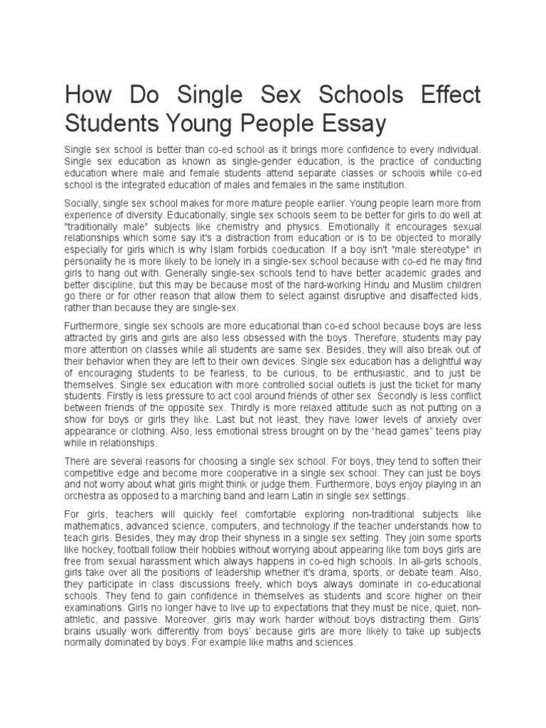 sex education argument essay