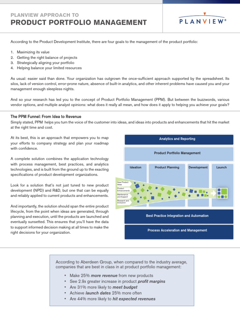 Product Portfolio Management PDF Strategic Management New Product