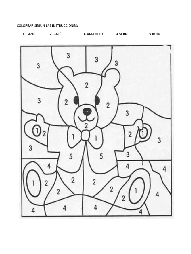Colorear Según Las Instrucciones
