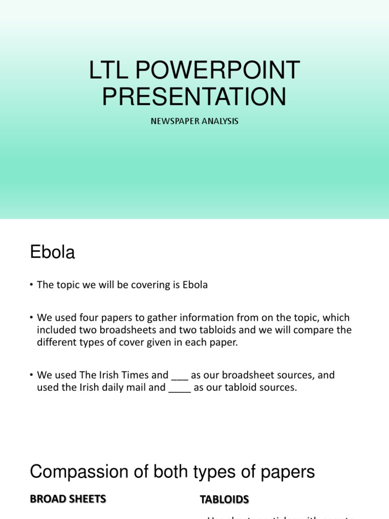 LTL Powerpoint Presentation Finished 2nd | PDF | Ebola Virus Disease ...