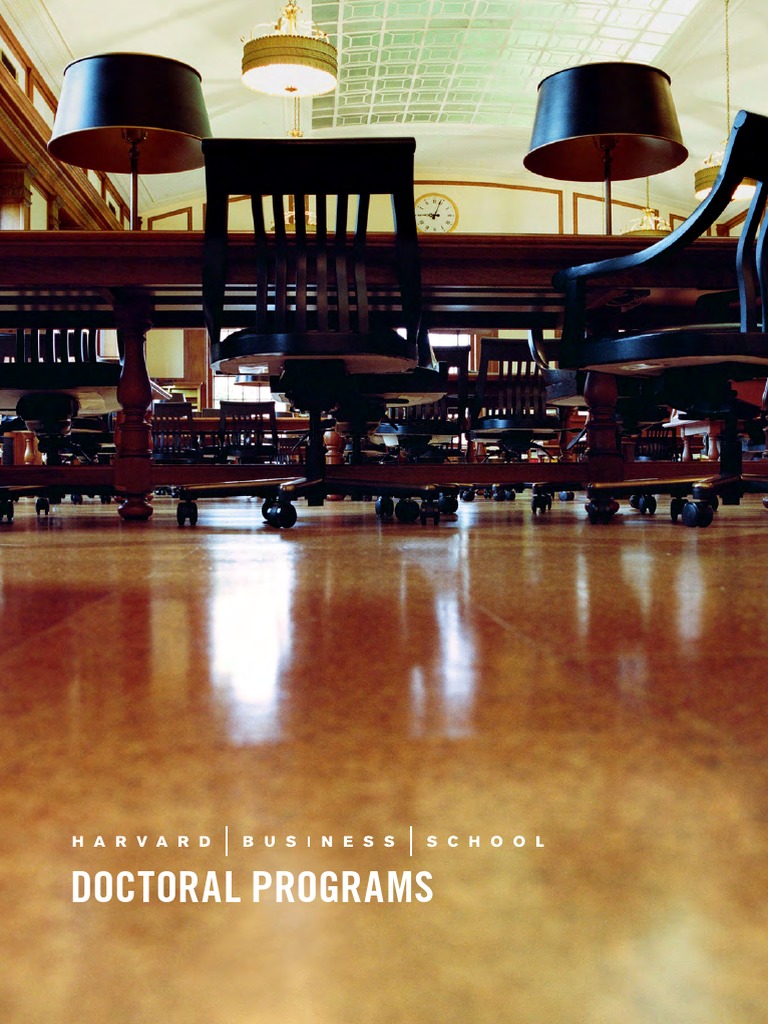 Hbs Doctoral Programs Doctorate Economics
