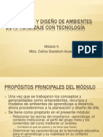 MODULO II. Planeación y Diseño de Ambientes de Apendizaje Con Tecnologìa Educativa