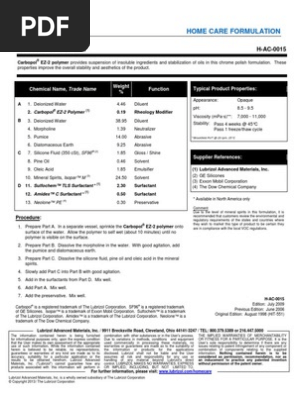 Homecare Formulation