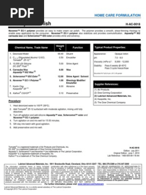 Homecare Formulation