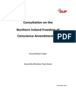 Consultation on the Northern Ireland Freedom of Conscience Amendment Bill