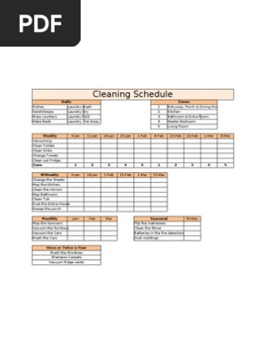 Cleaning Schedule