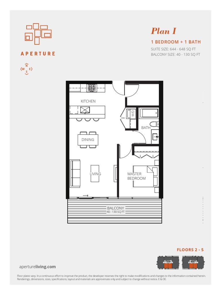 1 Bed, 1 Bath Condo Floor Plan | PDF