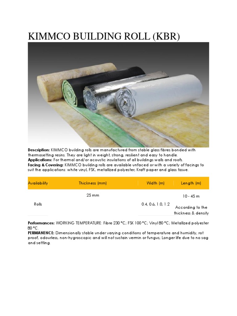 Kimmco Insulation Building Insulation Fiberglass