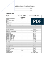 Using The Tool Kits To Learn Useful Excel Features: Alphabetic Index