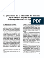El Precedente de La Hacienda de Talambo en El Conflicto Hispano-Peruano de La Segunda Mitad Del Siglo XIX