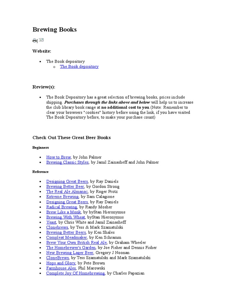 Brewing Books Beer Brewing - 