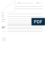 Blank Score Analysis Sheet