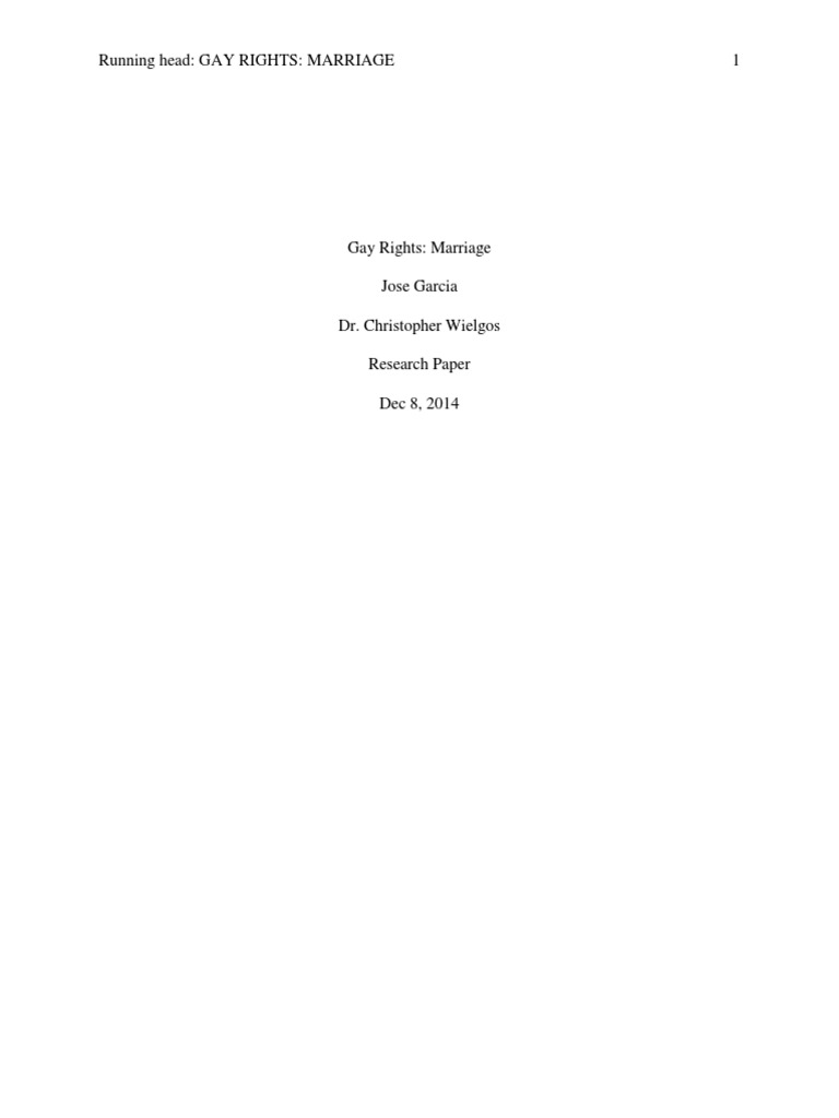 Gay Marriage Rights Analysis and Policies | PDF | Same Sex Marriage ...