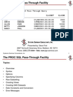 The Proc SQ L Pass Through Facility