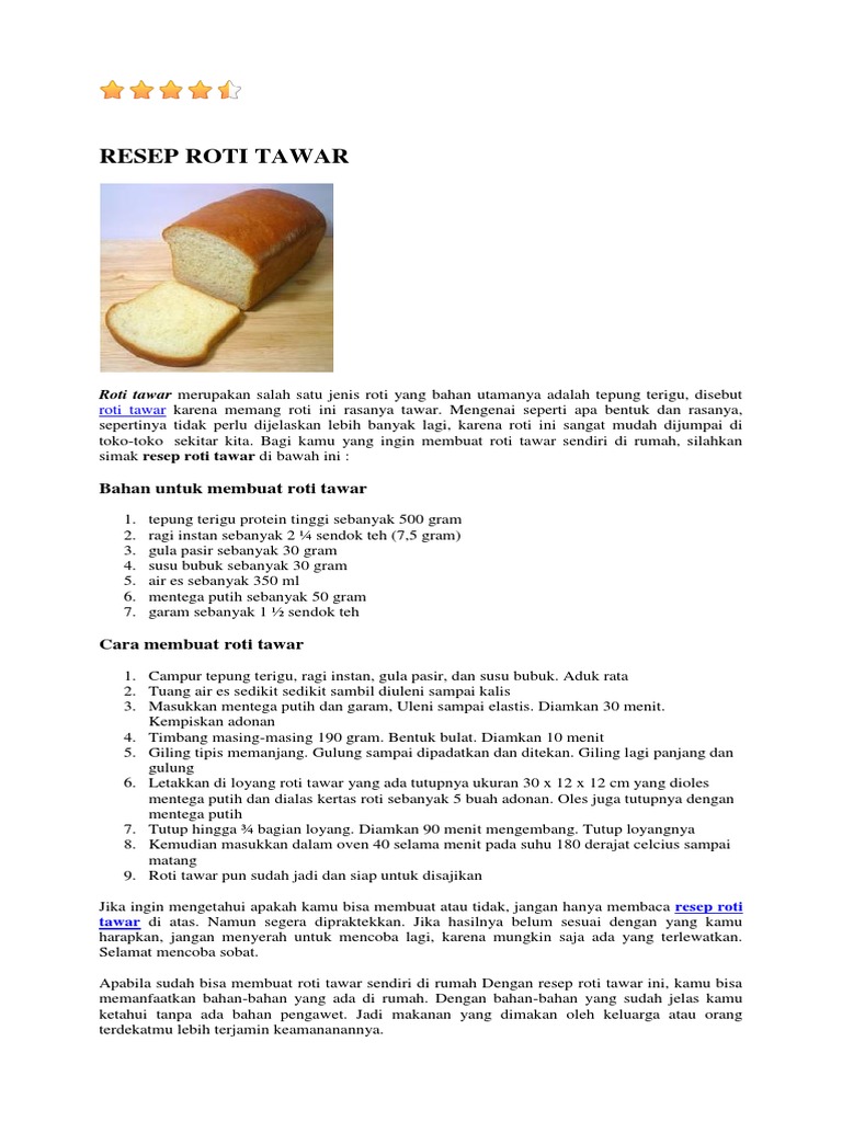 Resep Roti Tawar Pdf
