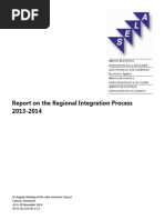 Report on the regional integration process 2013-2014