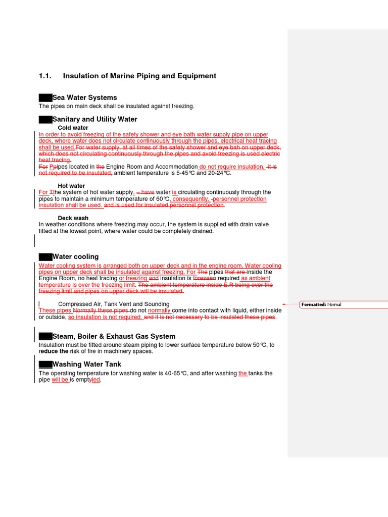 Marine Pipe Insulation Guidelines | PDF | Thermal Insulation | Freezing