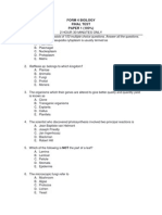 Form 4 Biology Final