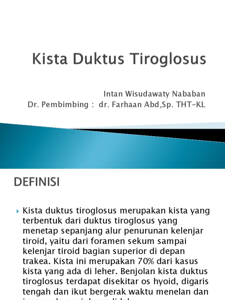 Tiroglosus Kista