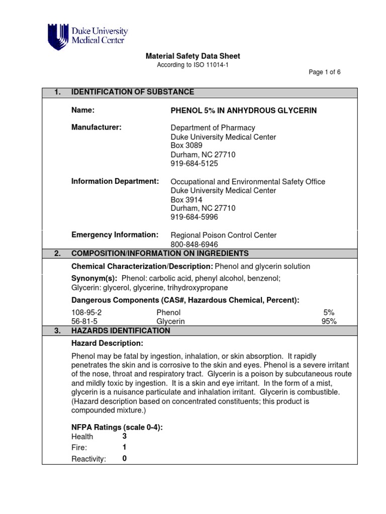 Phenol_5_Glycerin.pdf Personal Protective Equipment Glycerol