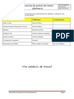 INST-PGRH-001 Instruction de Gestion Des Boites Pharmacie