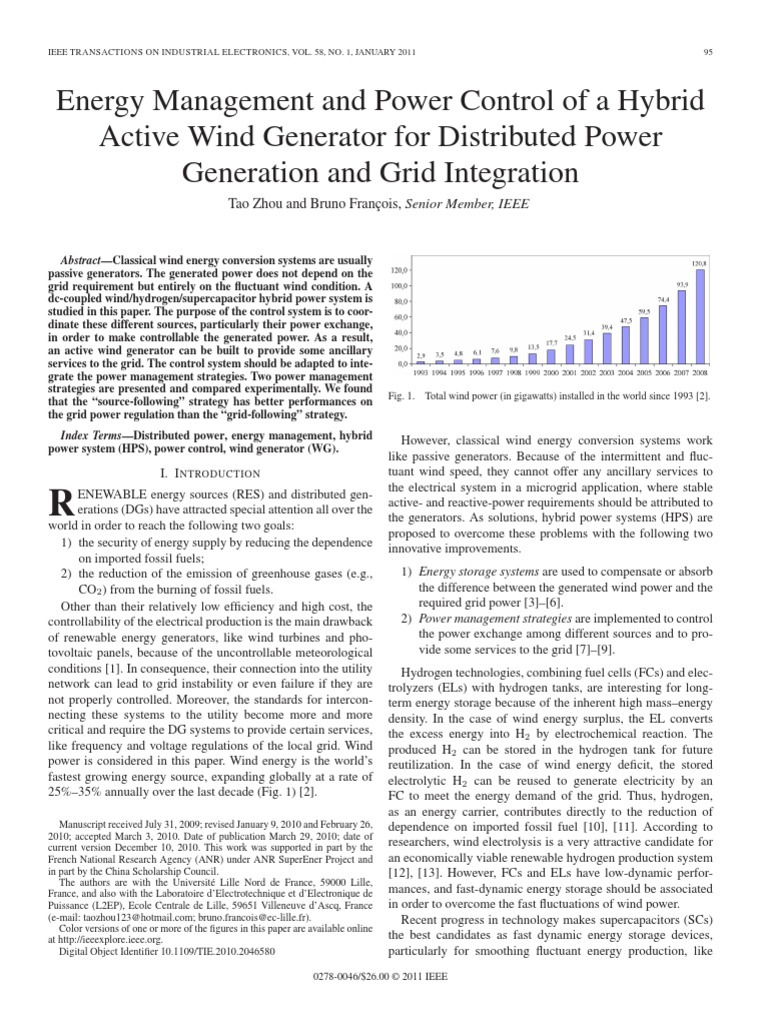 Energy Management and Power Control of A Hybrid Active Wind Generator ...